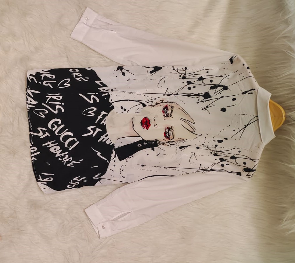 ModaFesta -girl-printed-shirt-white