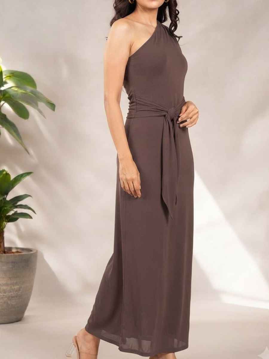 ModaFesta -mocha-one-shoulder-draped-side-maxi-dress