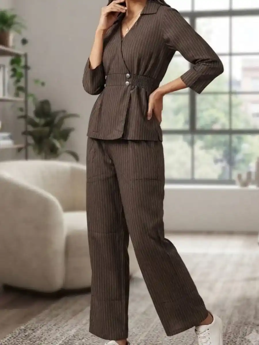 ModaFesta -elegant-urban-brown-coord-set