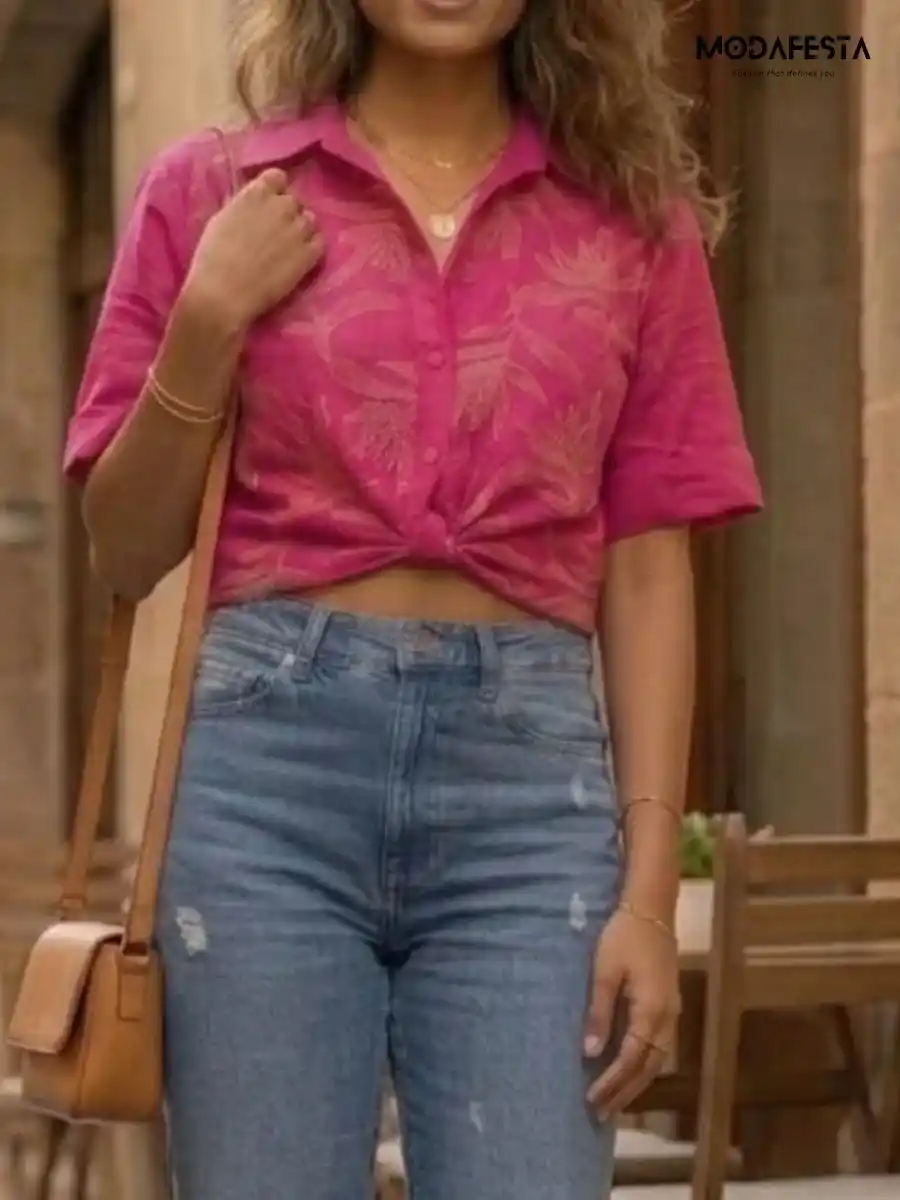 ModaFesta -elegant-floral-embroidered-crop-top-pink