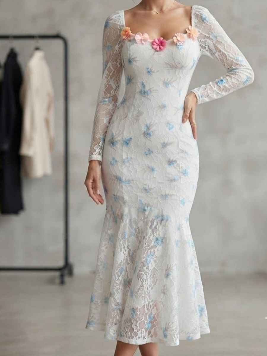 ModaFesta -floral-lace-mermaid-maxi-dress