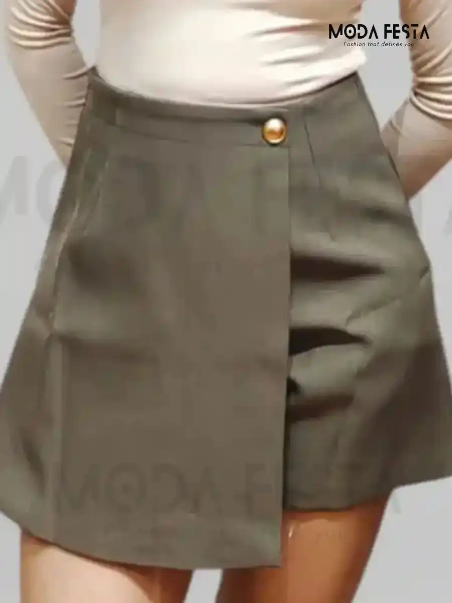 ModaFesta - wrap-around-skort-brown-formal-wear