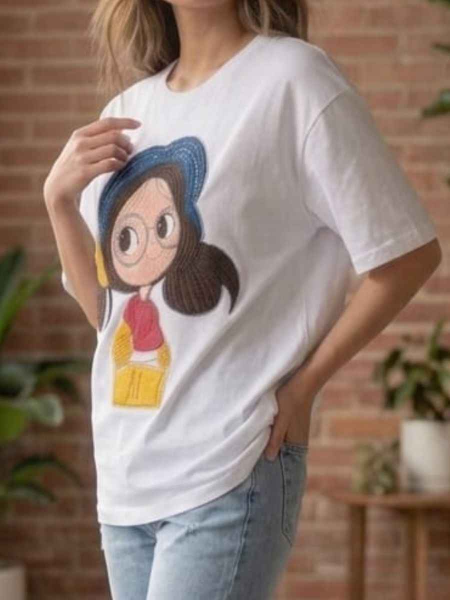 ModaFesta -white-casual-tshirt-with-cartoon-girl-graphic