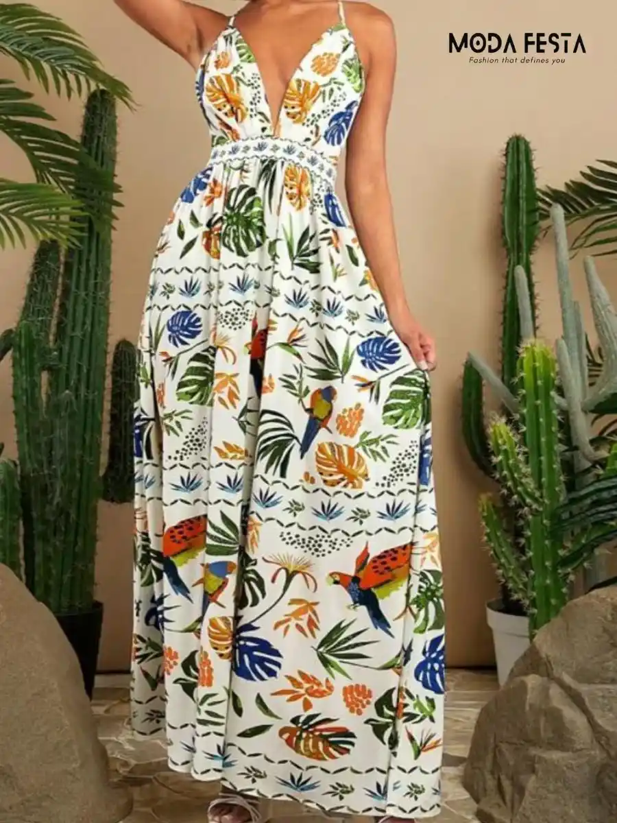 ModaFesta -floral-printed-dress-white