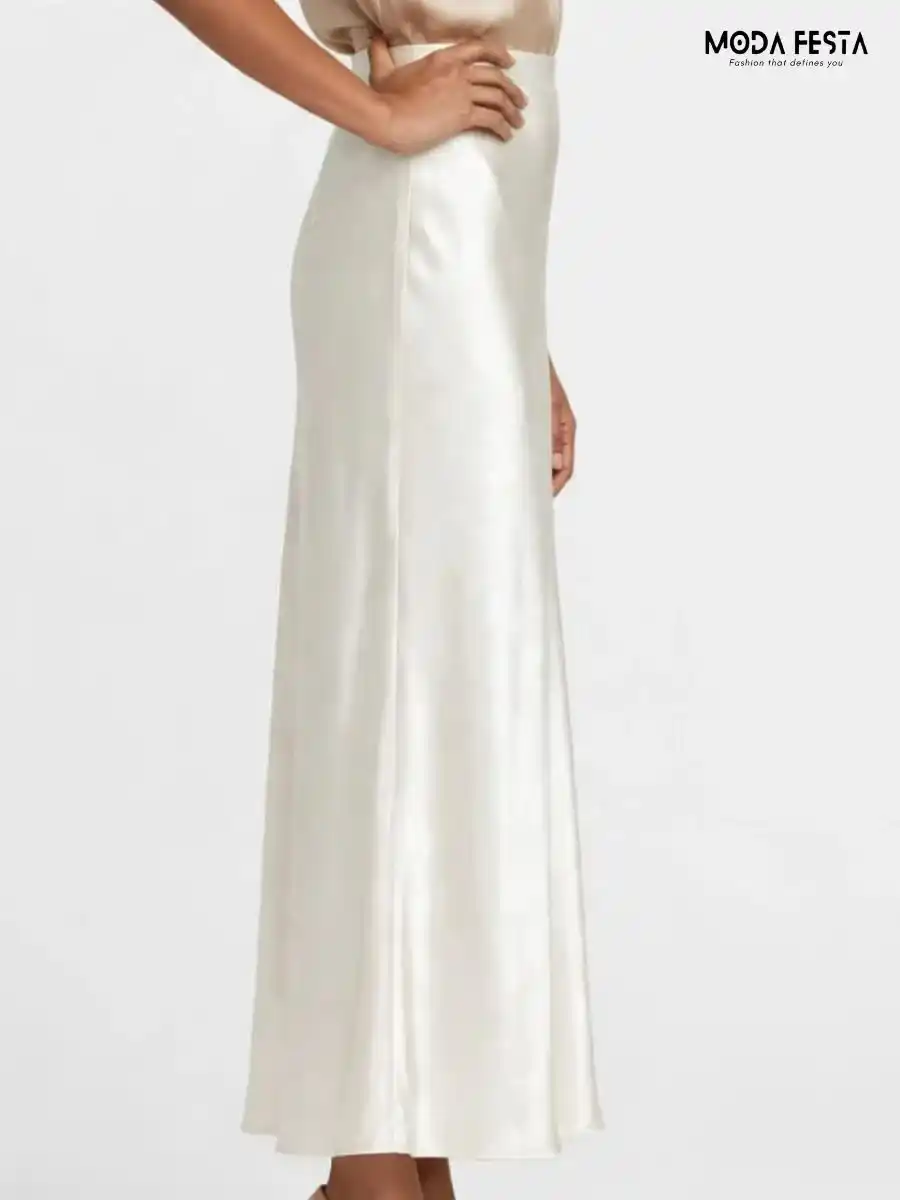 ModaFesta -elegant-off-white-satin-maxi-skirt