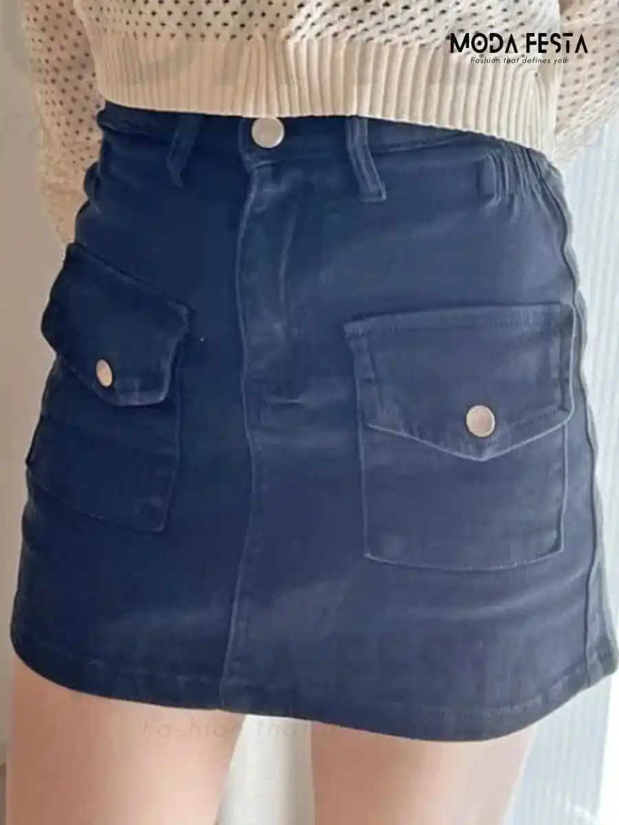 ModaFesta - cargo-mini-skirt-black