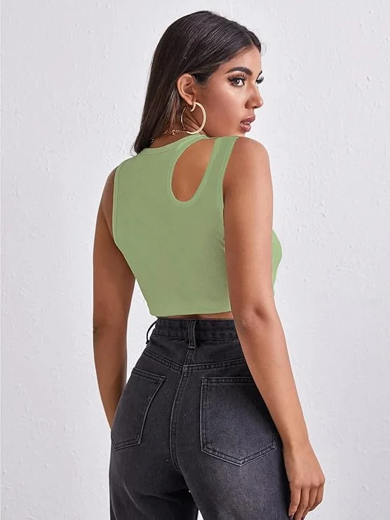 ModaFesta -coral-crp-tank-top-kiwi-green
