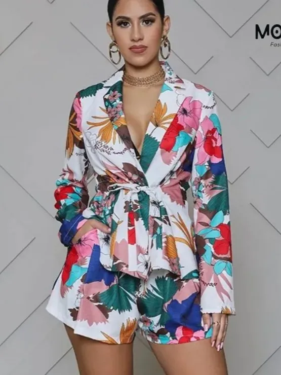 ModaFesta - floral-short-co-ord-set