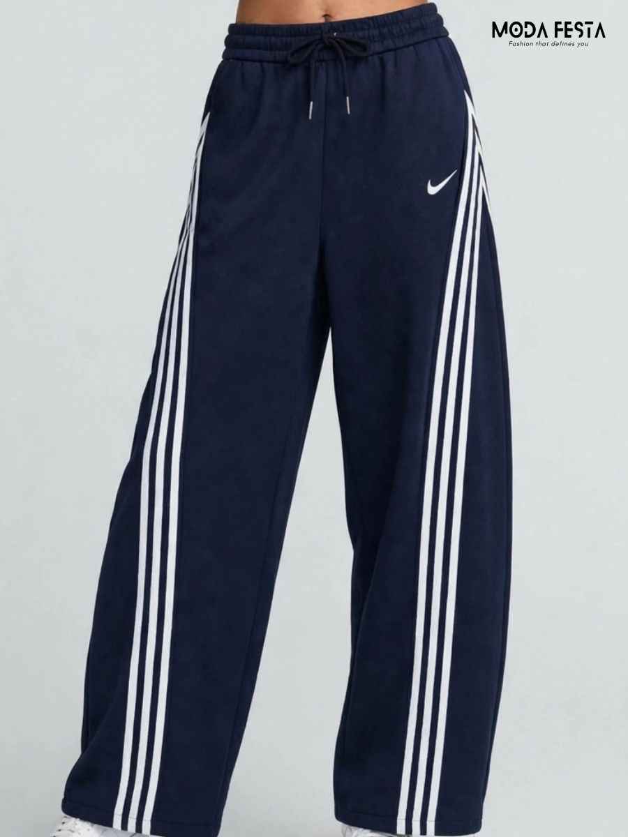ModaFesta -navy-blue-striped-track-pants