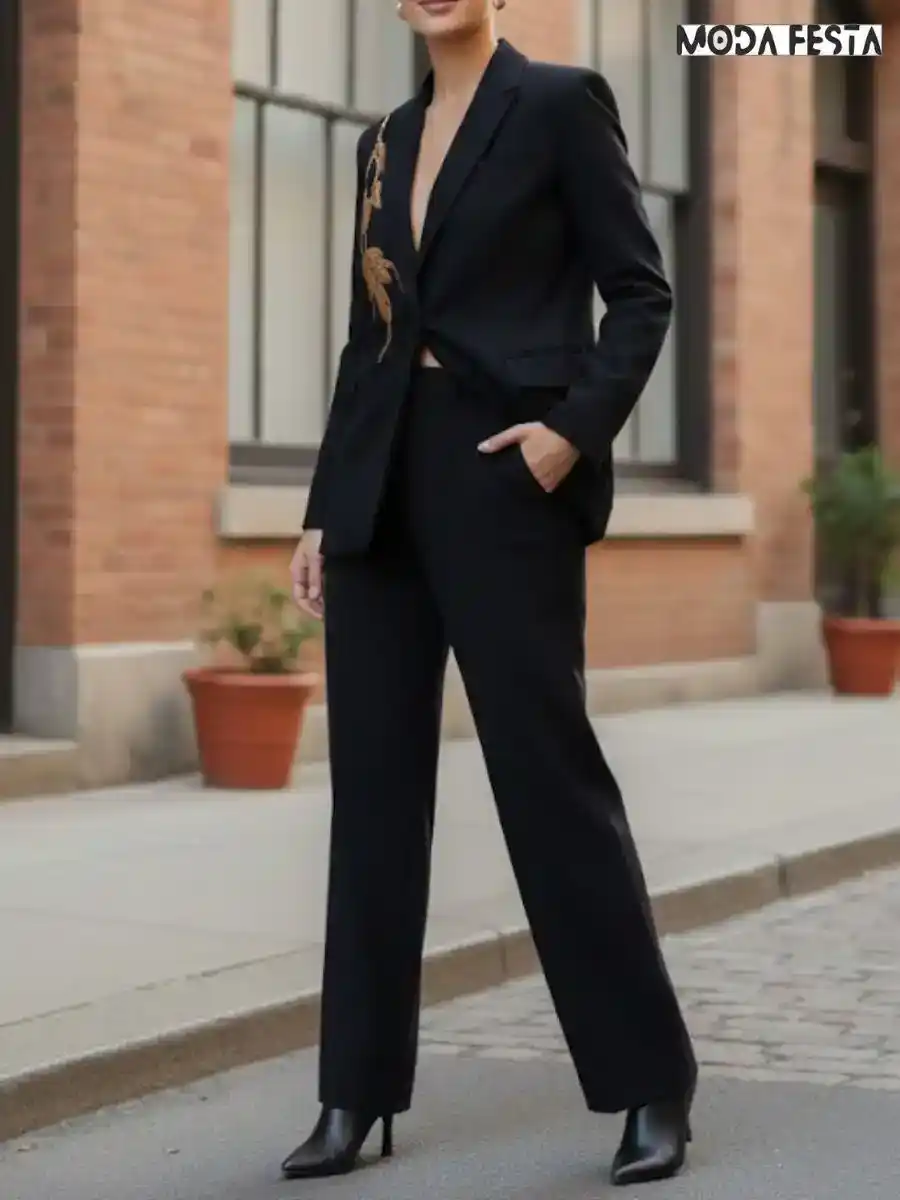 ModaFesta -elegant-embellished-blazer-party-coord-set-black