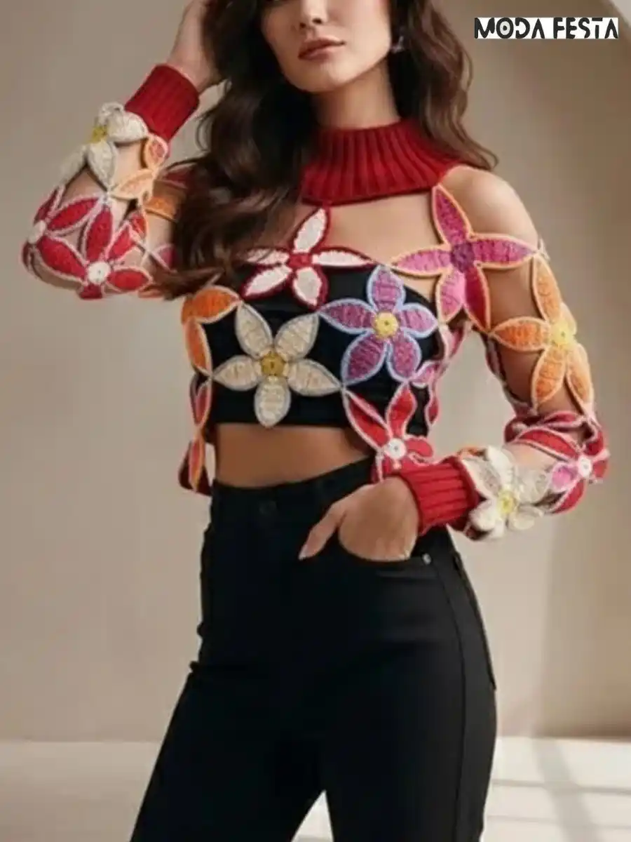 ModaFesta -red-elegant-crochet-top-with-tube