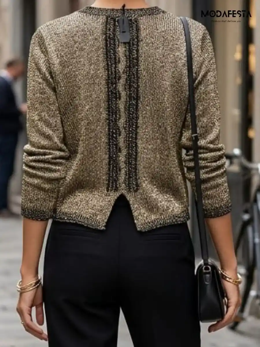 ModaFesta -elegant-metallick-knit-top-gold