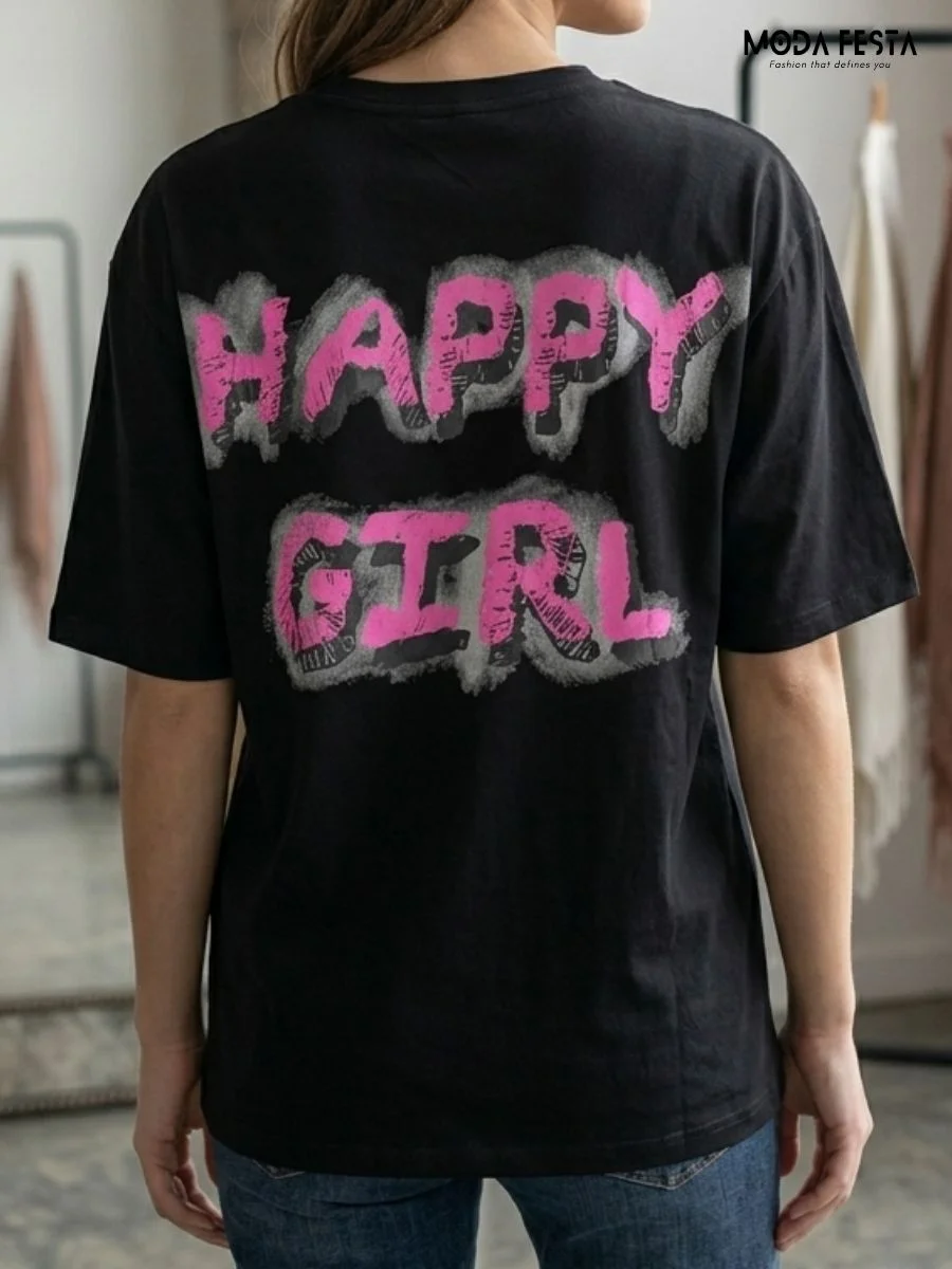 ModaFesta -graphic-print-black-tee