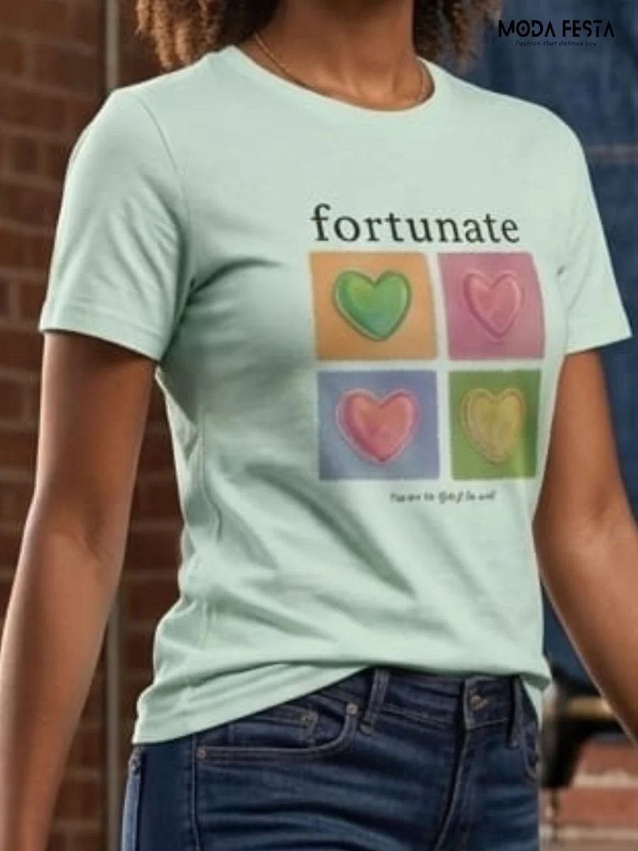 ModaFesta -fortunate-heart-graphic-t-shirt