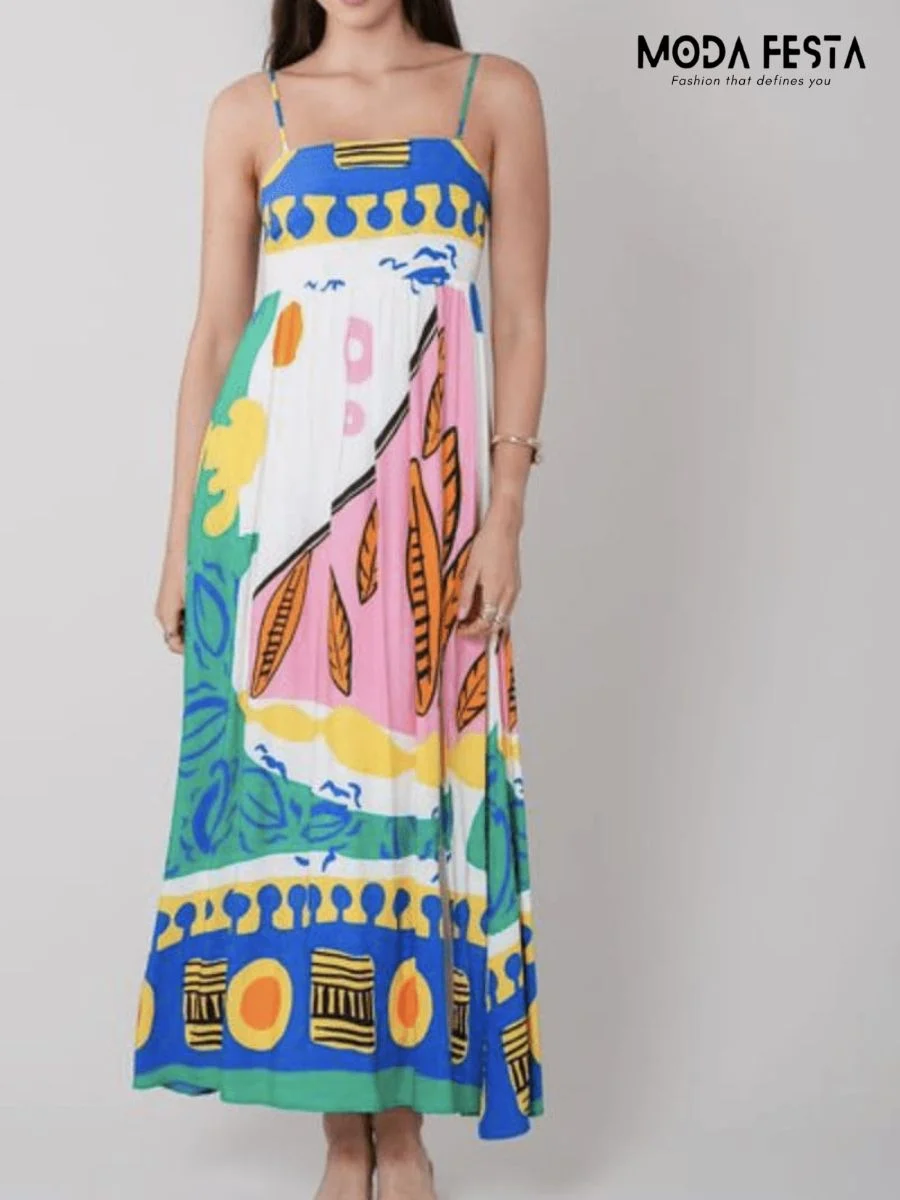 ModaFesta -elegant-printed-maxi-dress-white