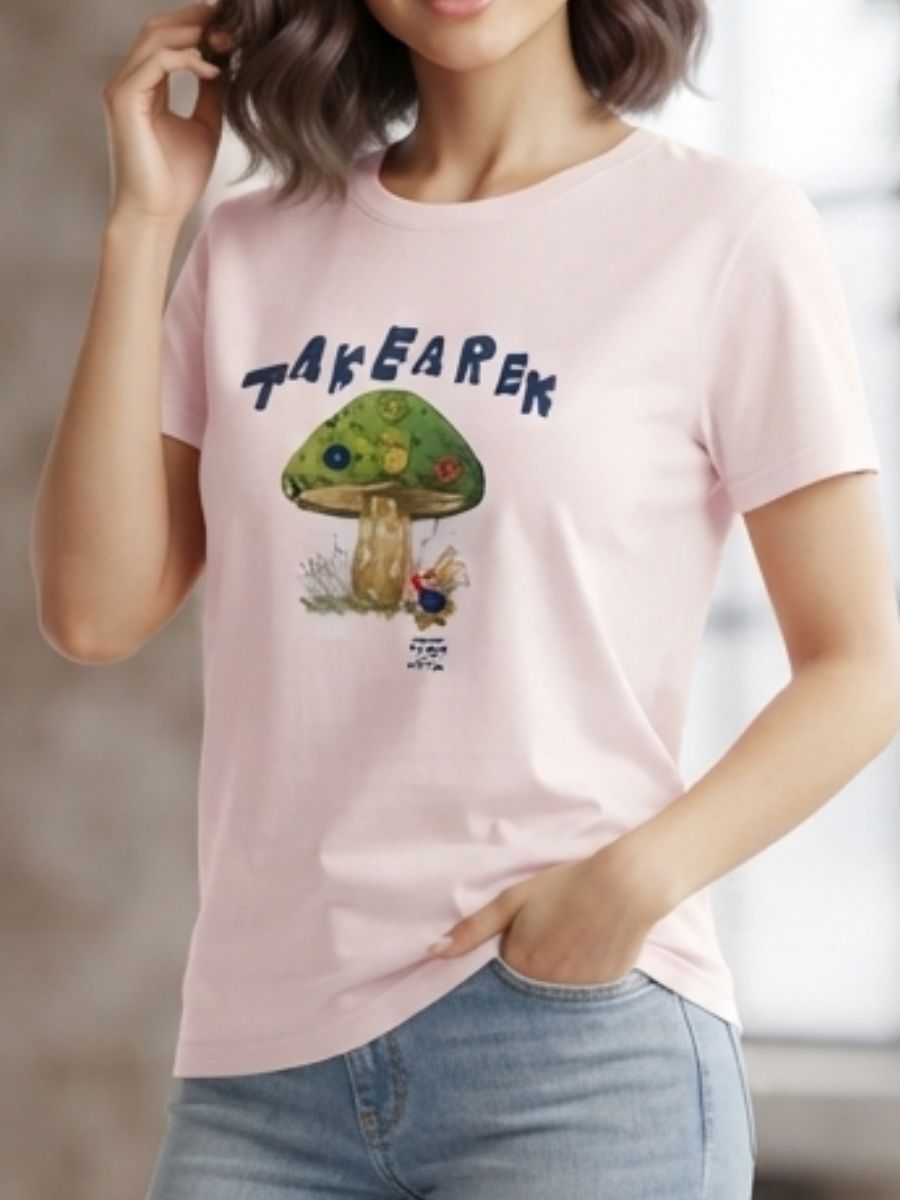 ModaFesta -light-pink-takearek-mushroom-graphic-t-shirt