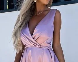 ModaFesta -casual-sleevles-party-dress-peach