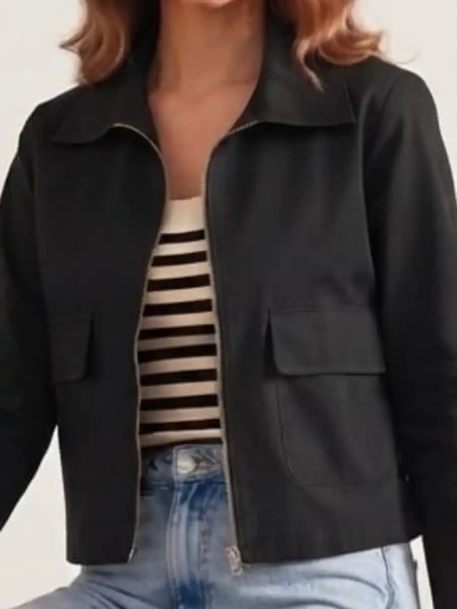 ModaFesta -womens-solid-black-full-sleeve-casual-crop-jacket