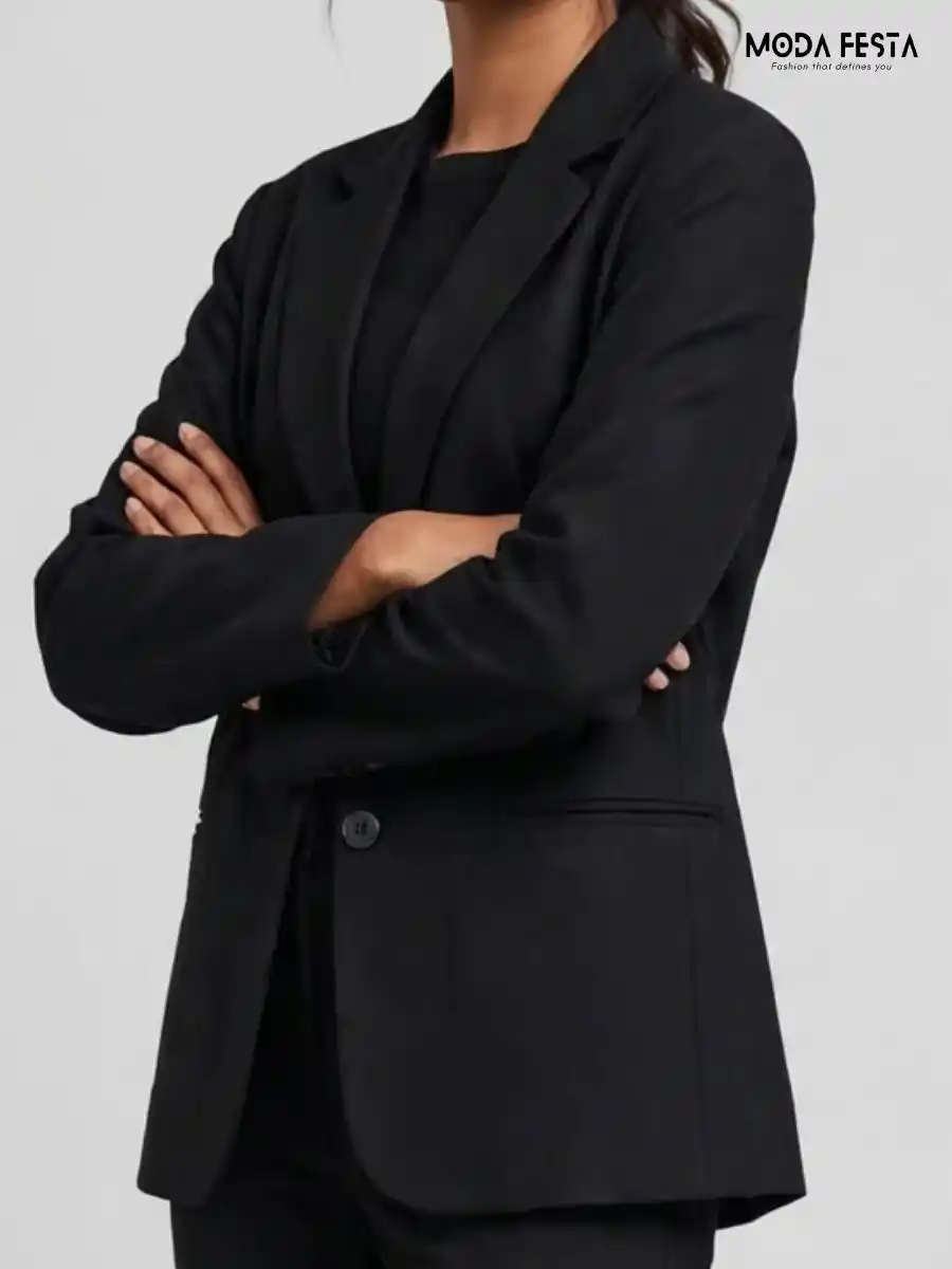 ModaFesta -black-tailored-single-button-blazer