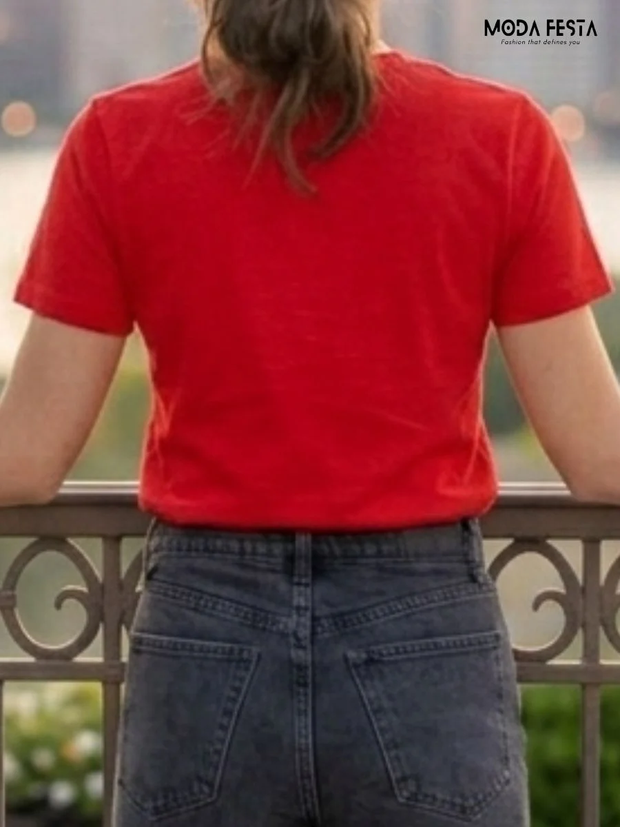 ModaFesta -essential-solid-red-top
