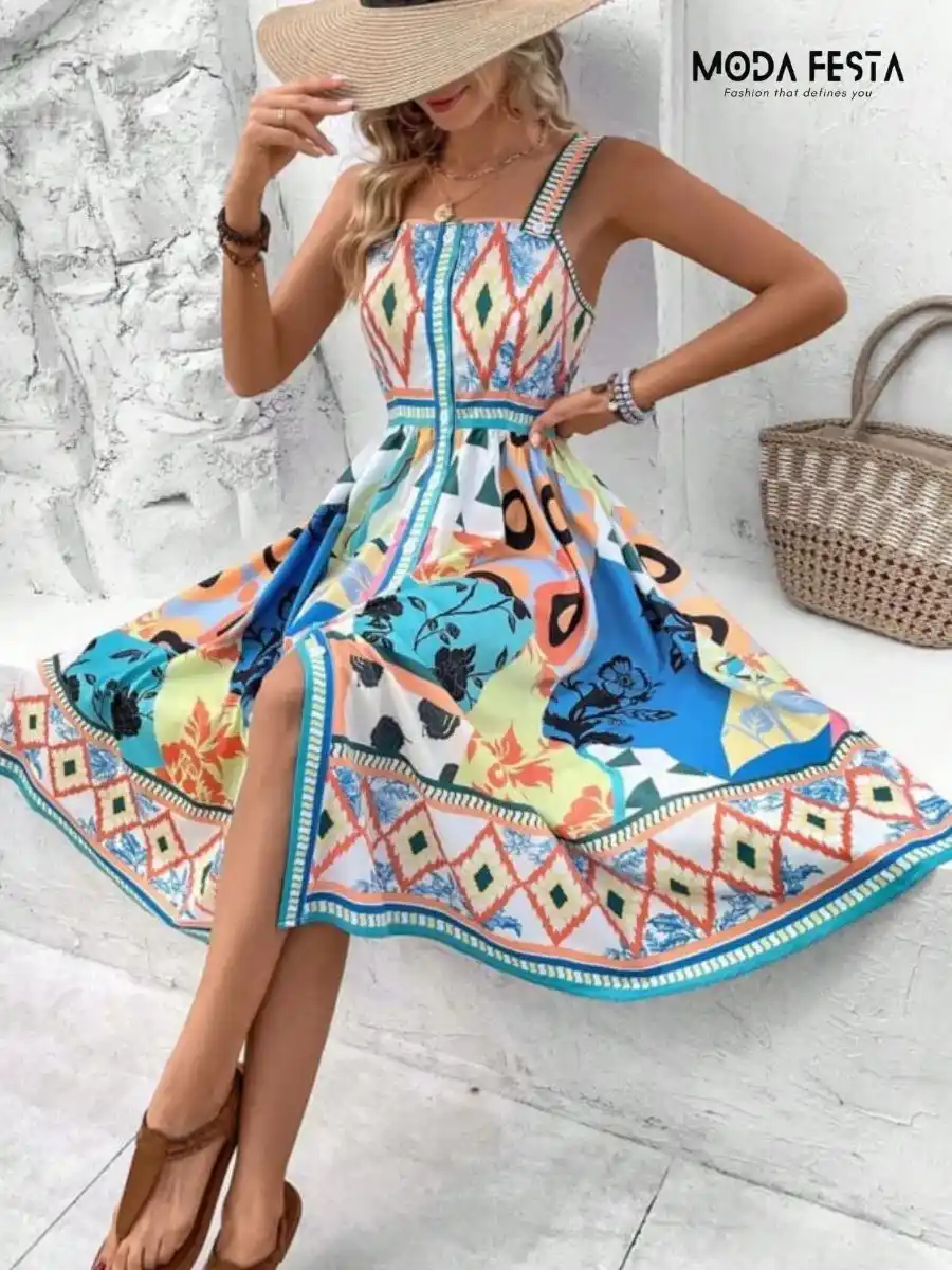 ModaFesta -abstract-floral-print-dress-white