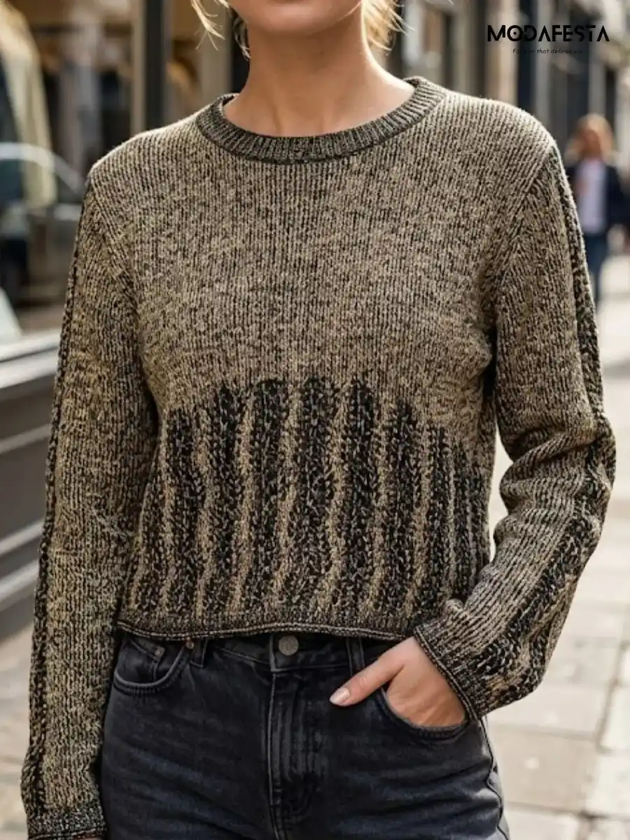 ModaFesta -elegant-metallick-knit-top-gold