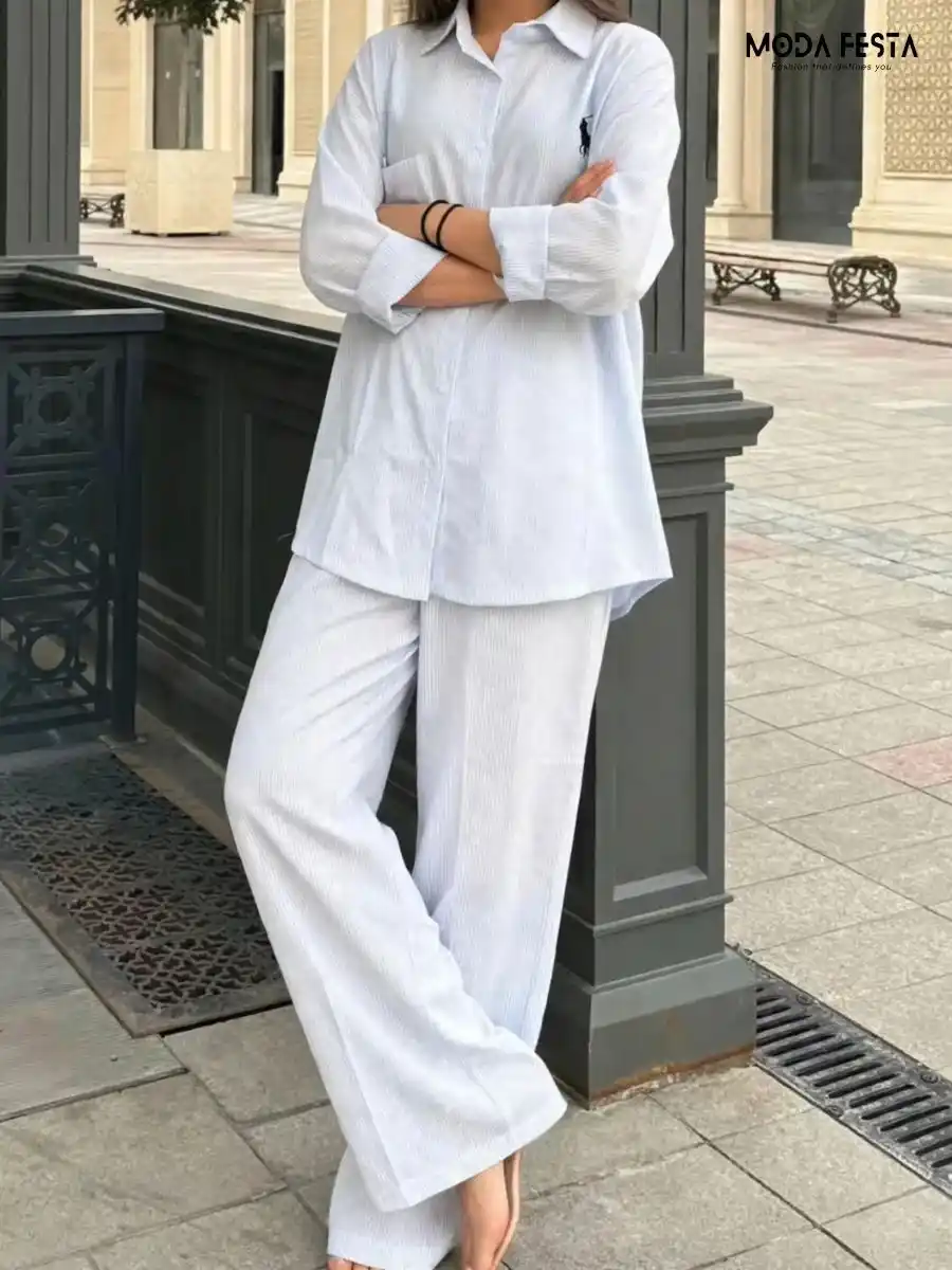 ModaFesta -solid-plain-linen-co-ord-set-white