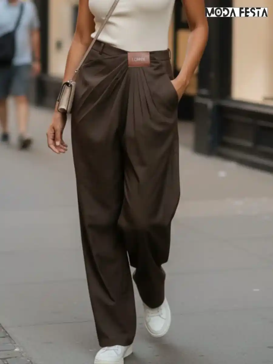 Stylish Front Pleated Trousers