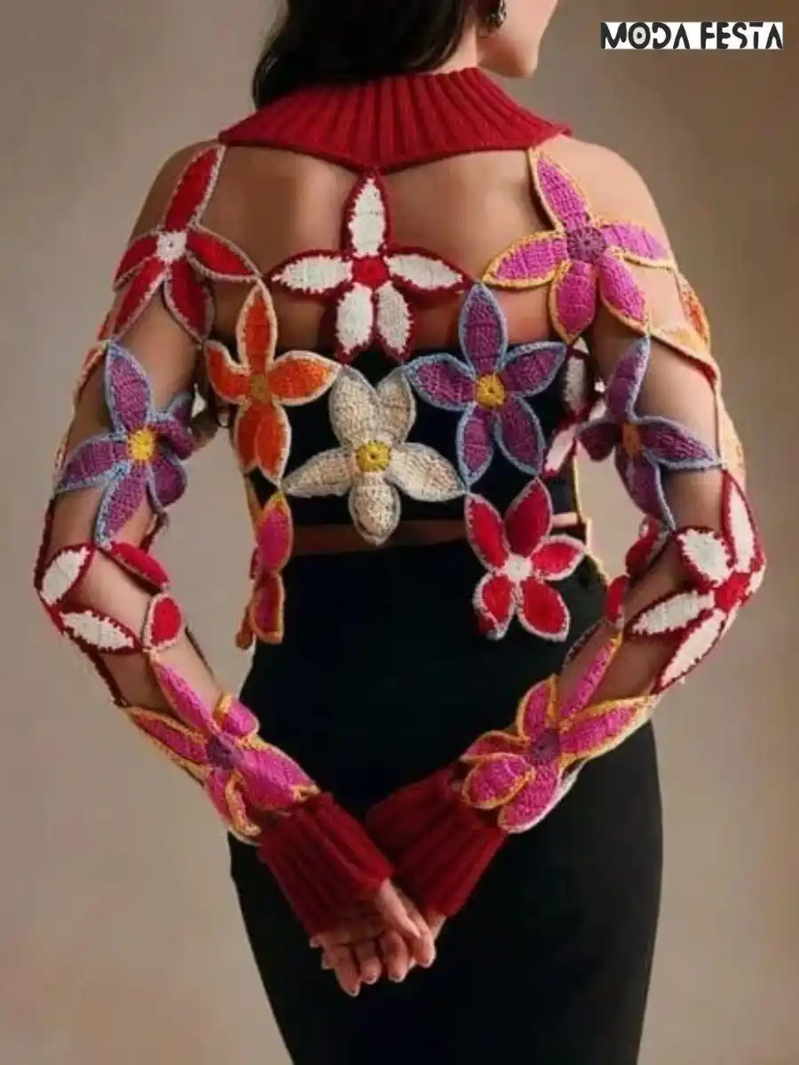 ModaFesta -red-elegant-crochet-top-with-tube