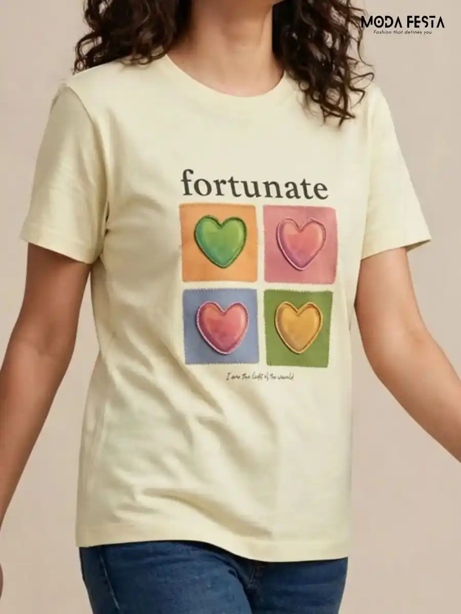 ModaFesta -yellow-graphic-printed-t-shirt