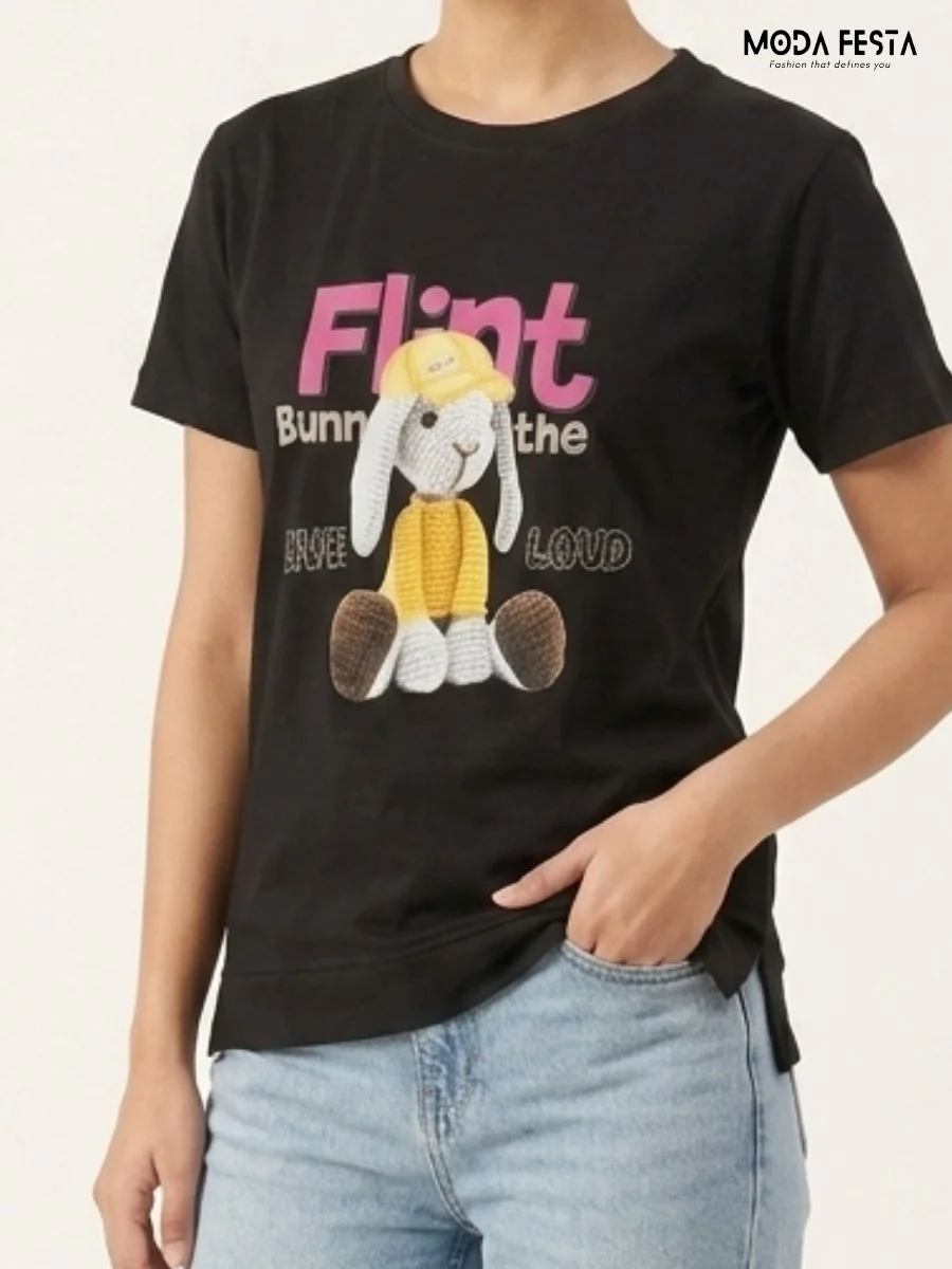 ModaFesta -flint-bunny-graphic-t-shirt