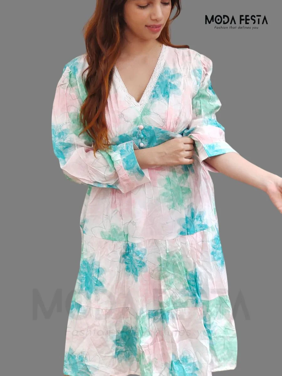 ModaFesta -floral-printed-midi-dress-white