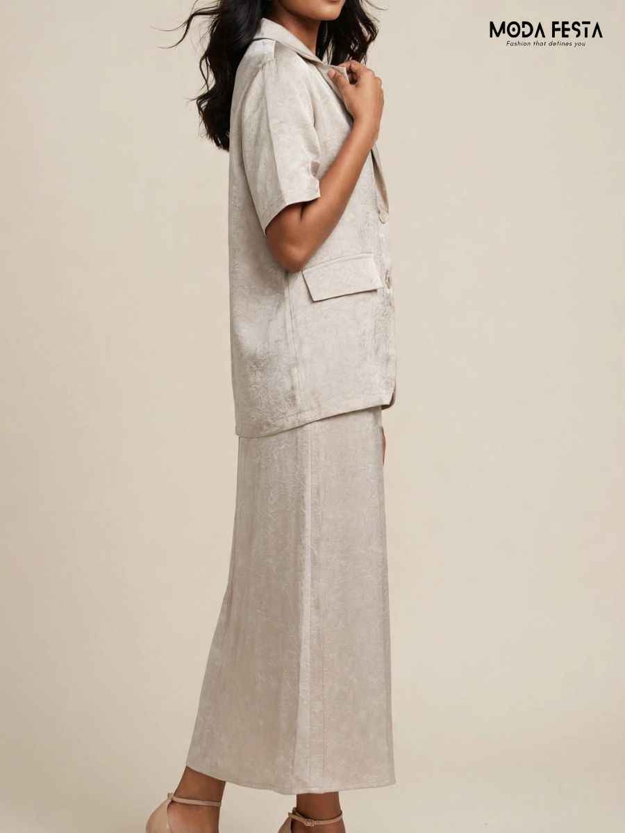 ModaFesta -textured-jacquard-blazer-camisole-skirt-three-piece-co-ord-set