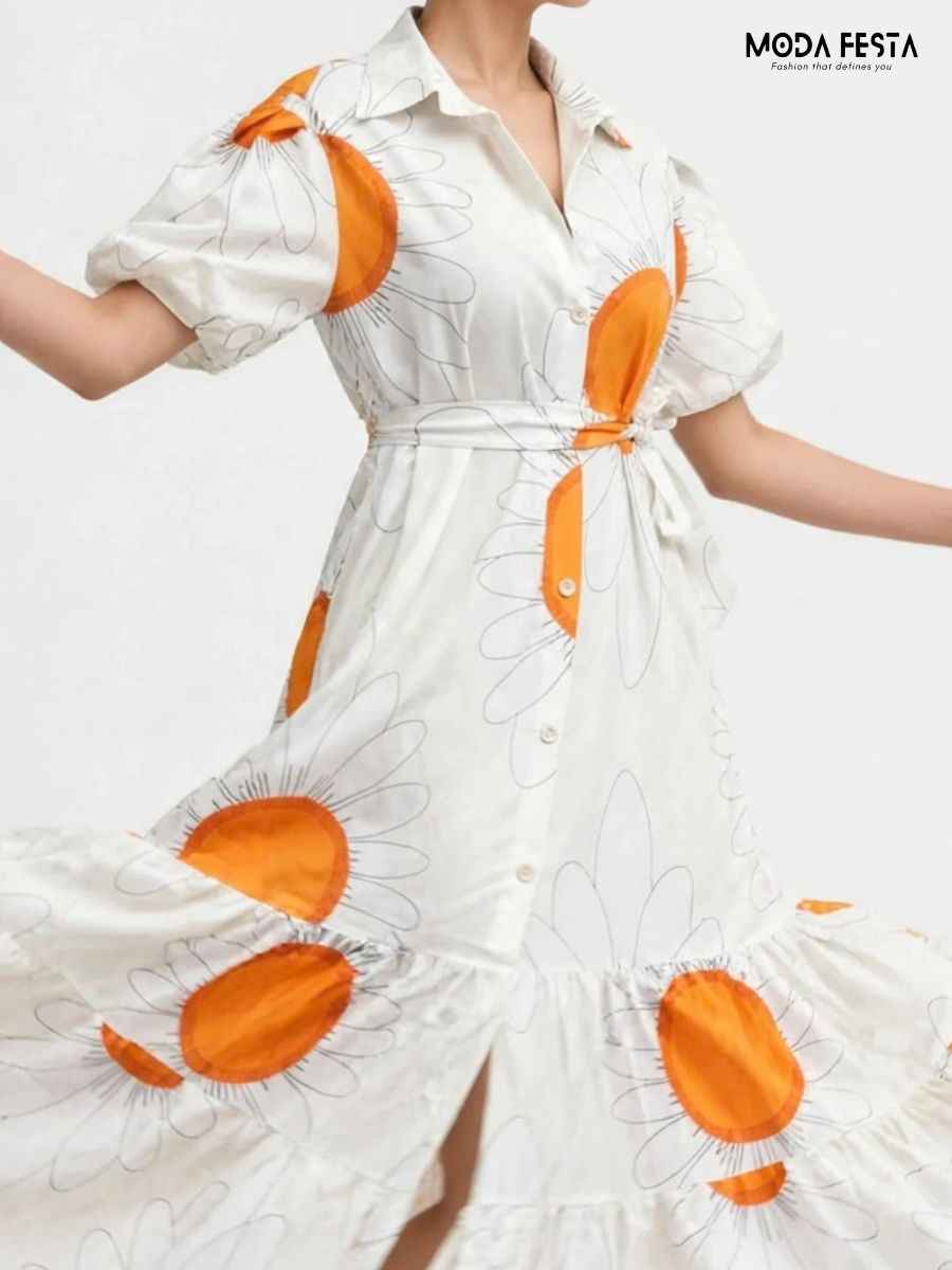 ModaFesta -elegant-print-dress-white