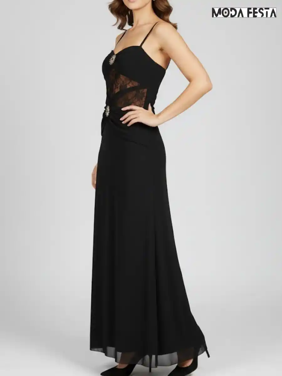 ModaFesta -elegant-spegati-bodycon-dress-black