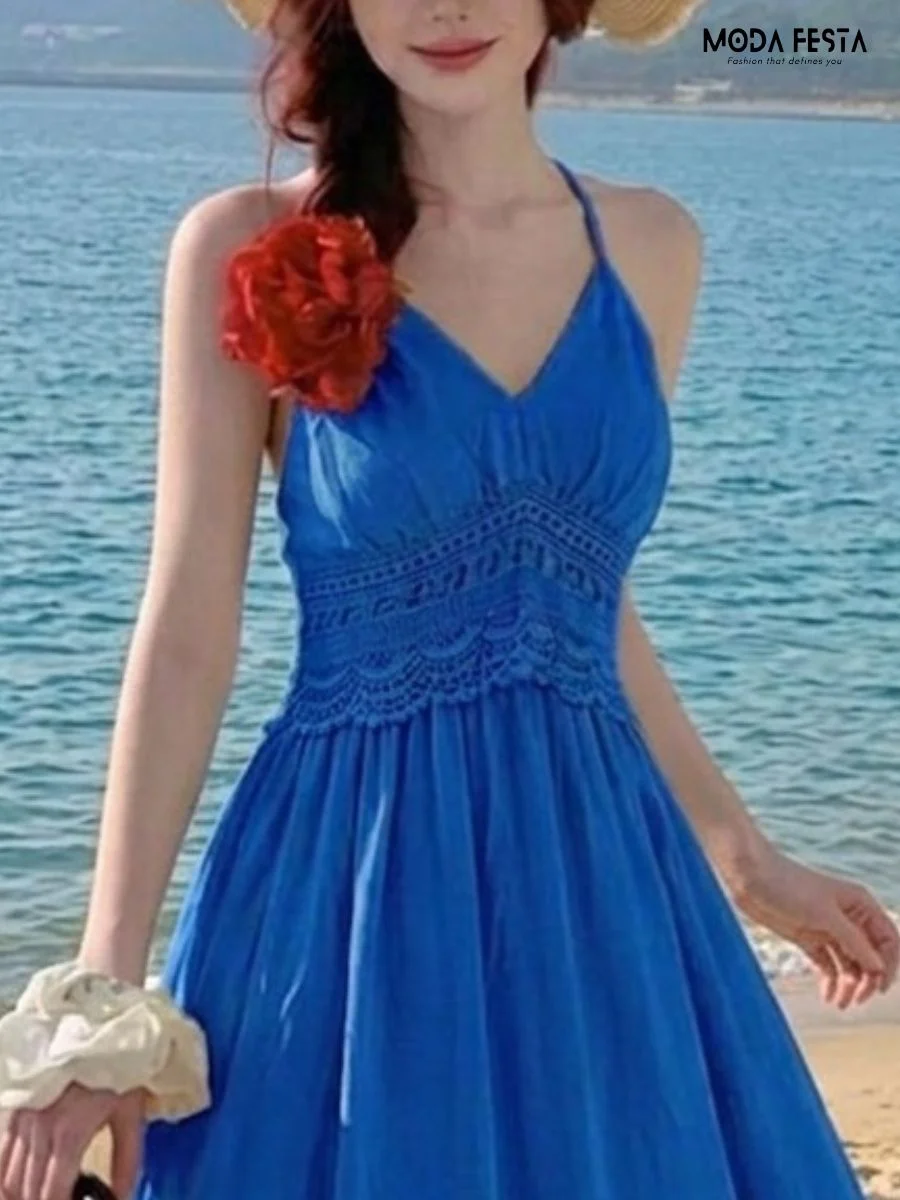 ModaFesta -backless-long-cotton-dress-with-lace-blue