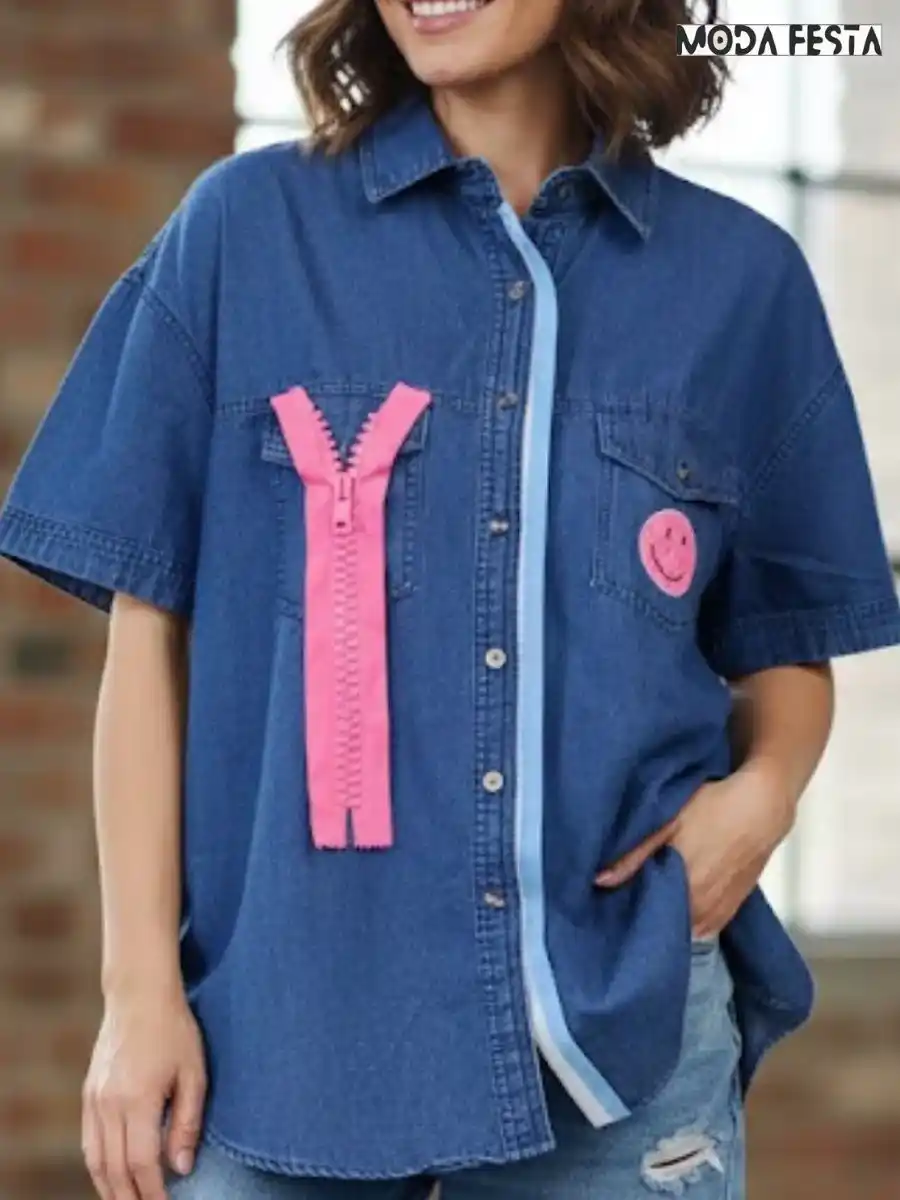 Elegant Casual Denim Shirt