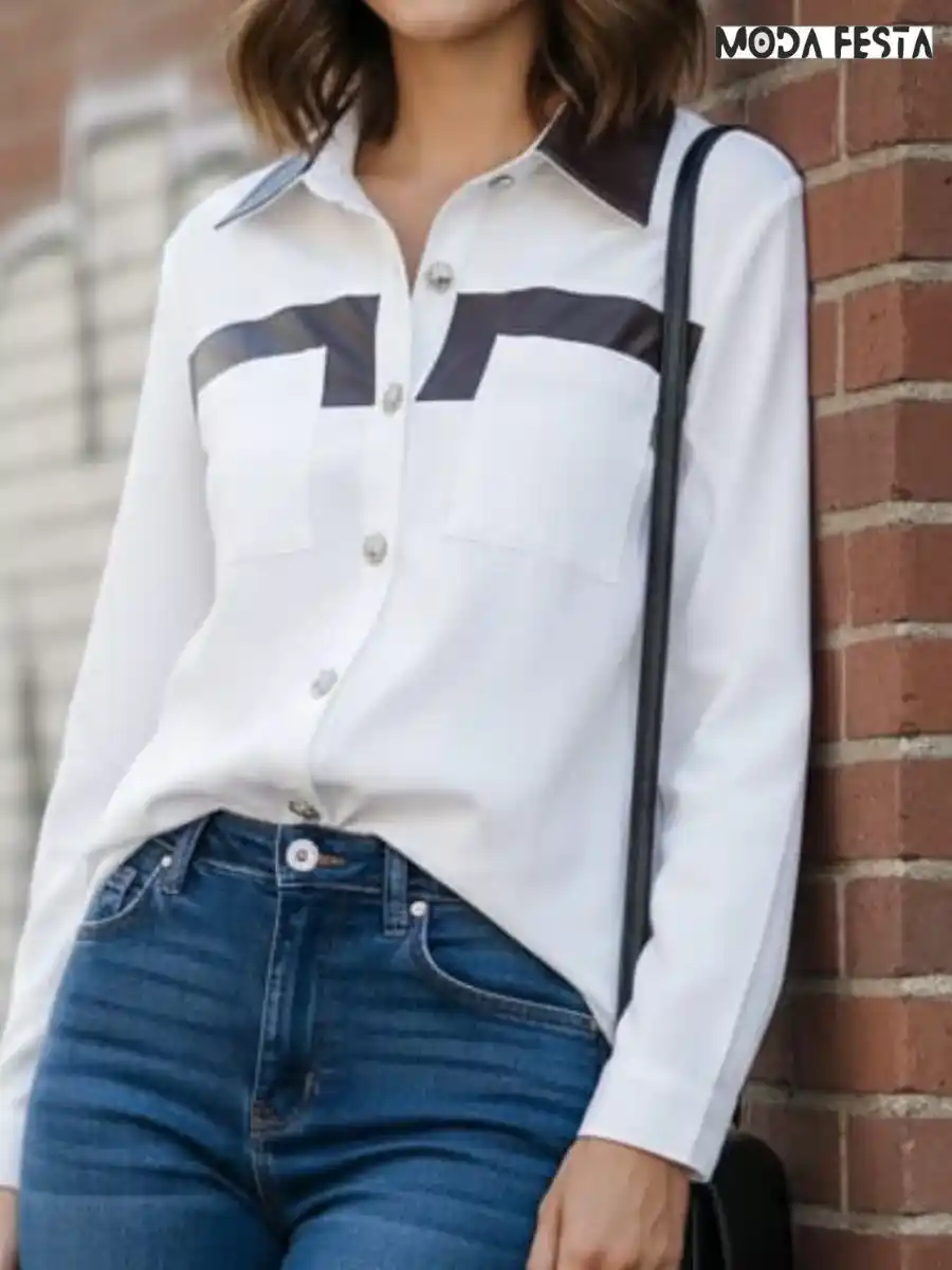 ModaFesta -elegant-chic-long-shirt-white