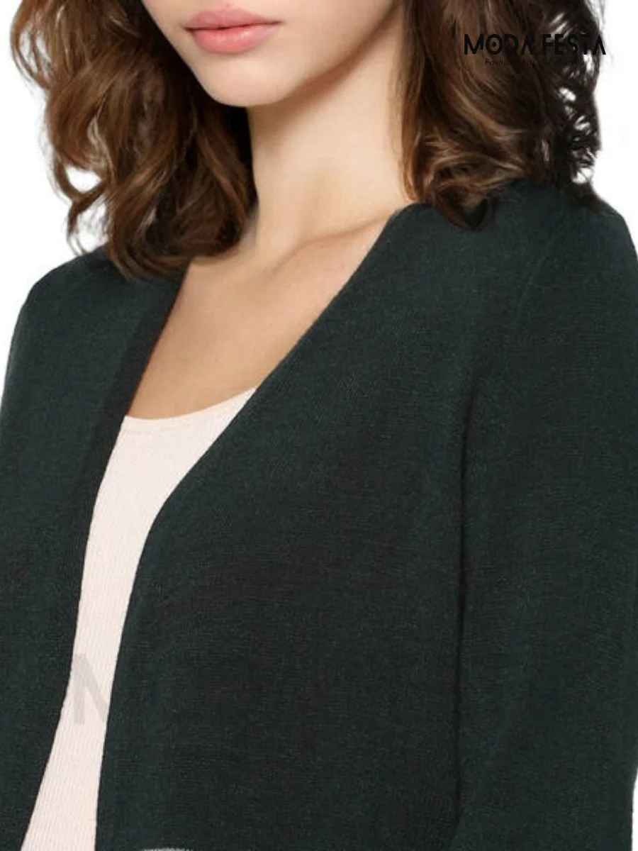 ModaFesta -long-cardigan-shrug-green