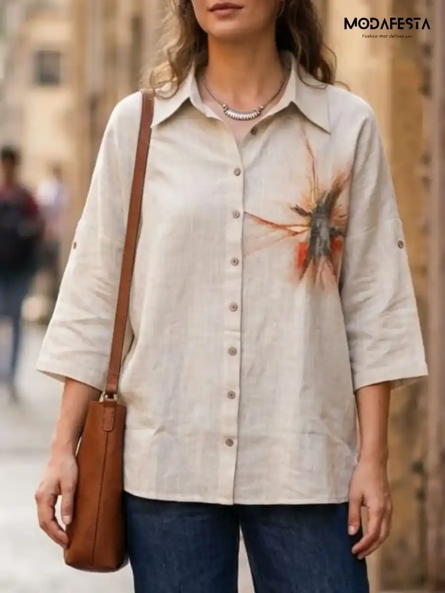 Classy Graphic Print Long Shirt 1