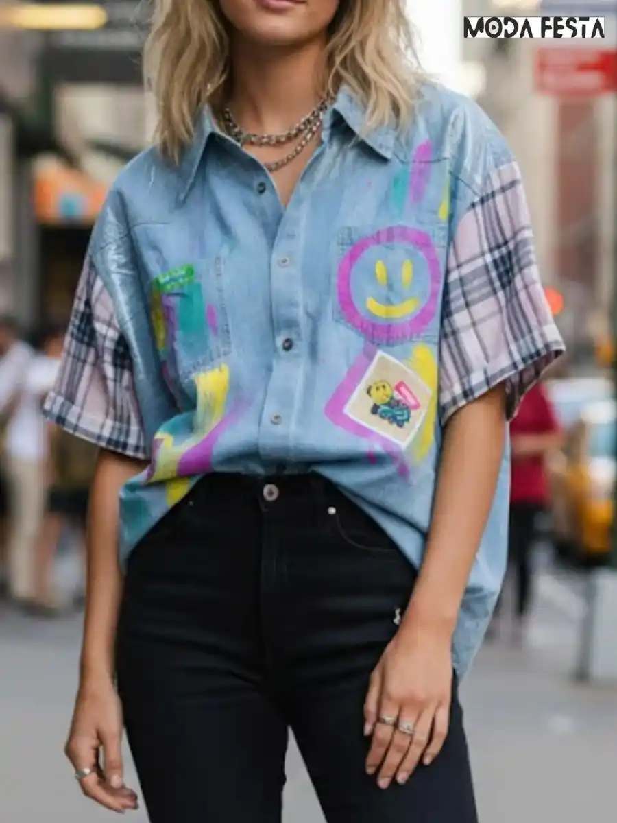 ModaFesta -casual-comfy-denim-shirt-for-women