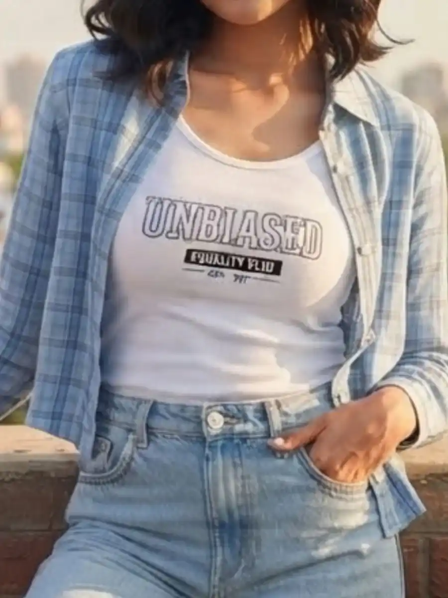 ModaFesta -unbiased-equality-club-crop-top-blue-plaid-shirt-set