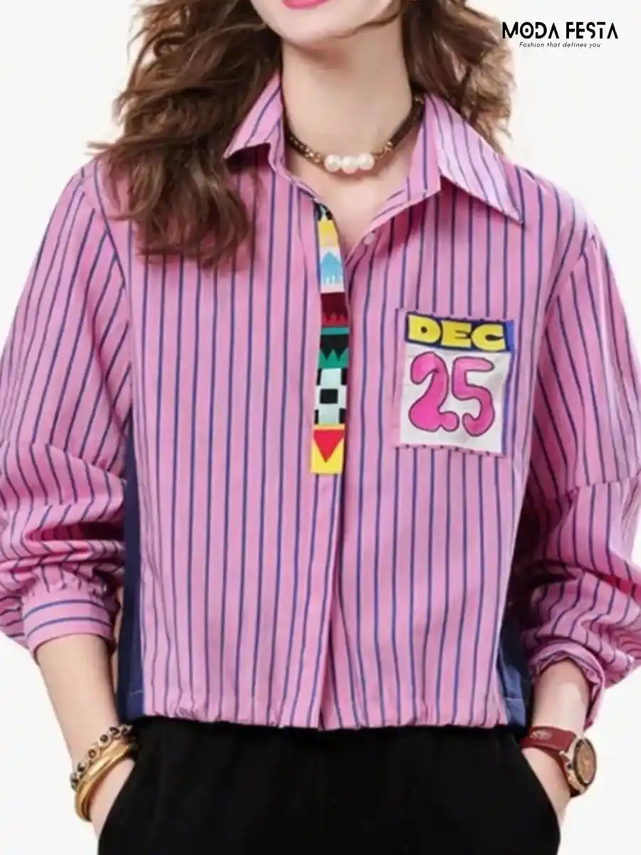 Stripe Shirt With Print