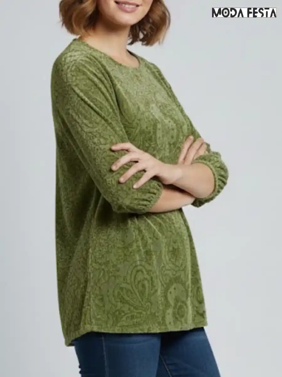 ModaFesta -classy-velvet-top-green