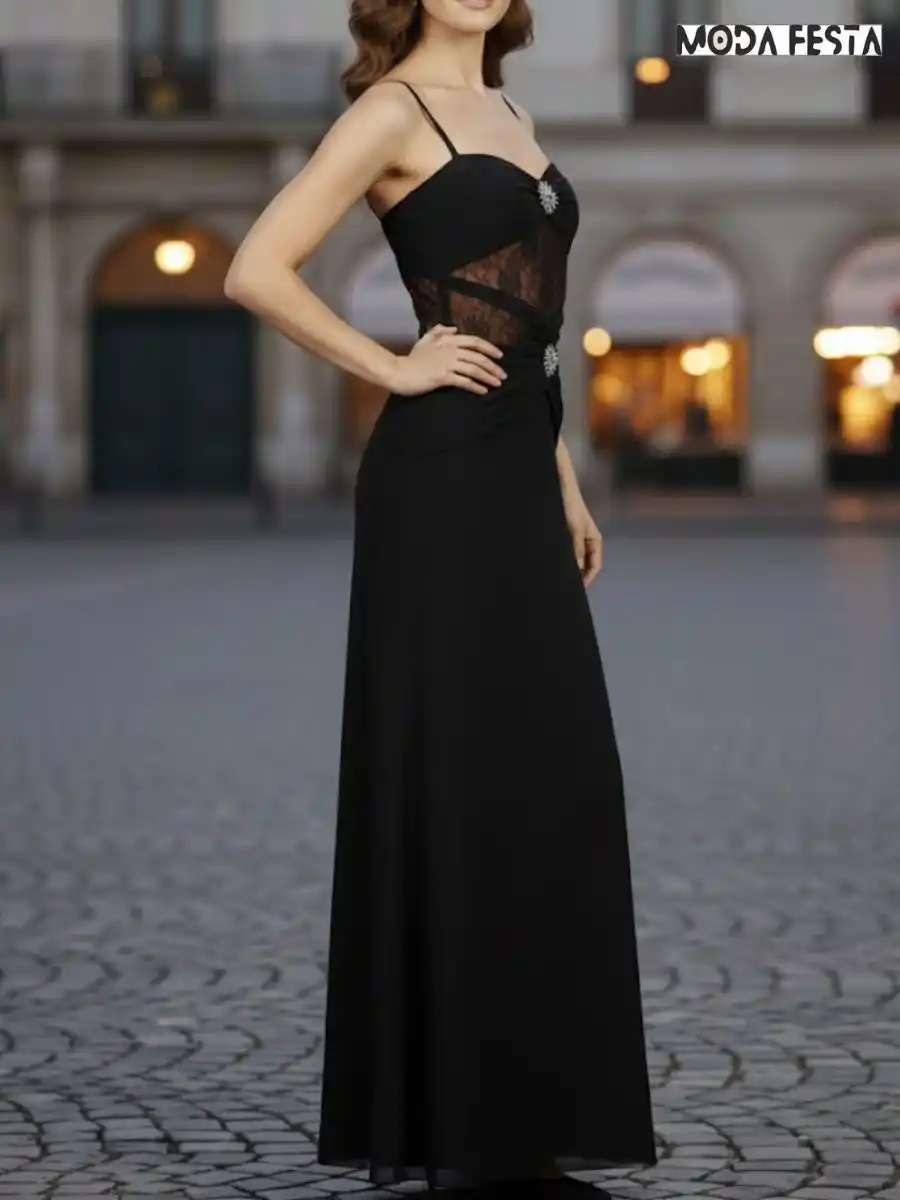 ModaFesta -elegant-spegati-bodycon-dress-black