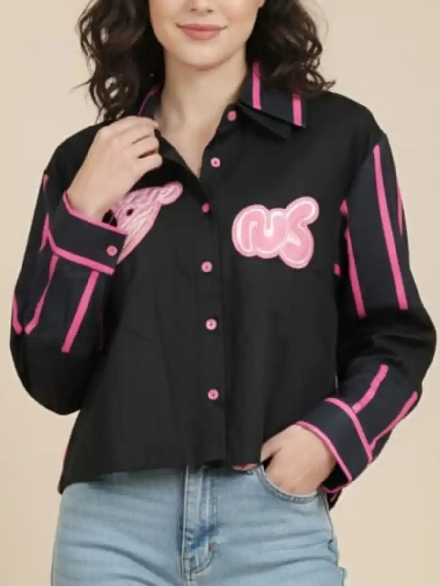 ModaFesta -stripe-cotton-shirt-black