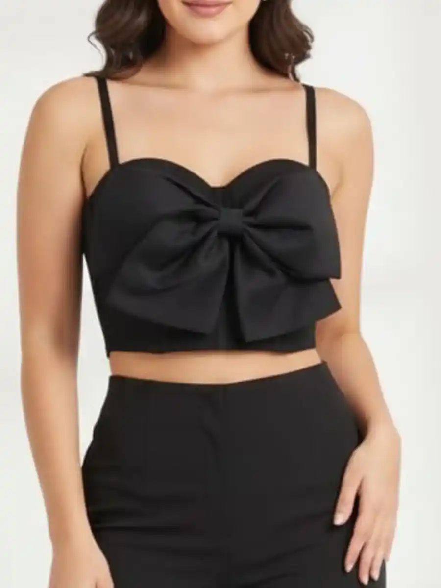 ModaFesta -stylish-crop-bustier-top-black