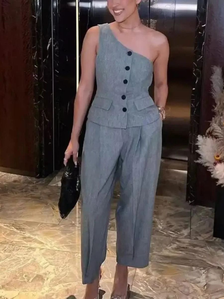 ModaFesta -one-shoulder-chic-formal-coord-set-grey