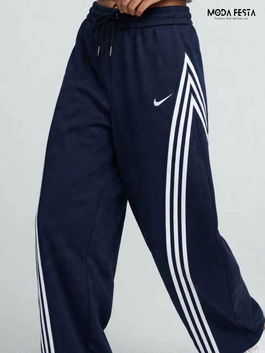 ModaFesta -navy-blue-striped-track-pants