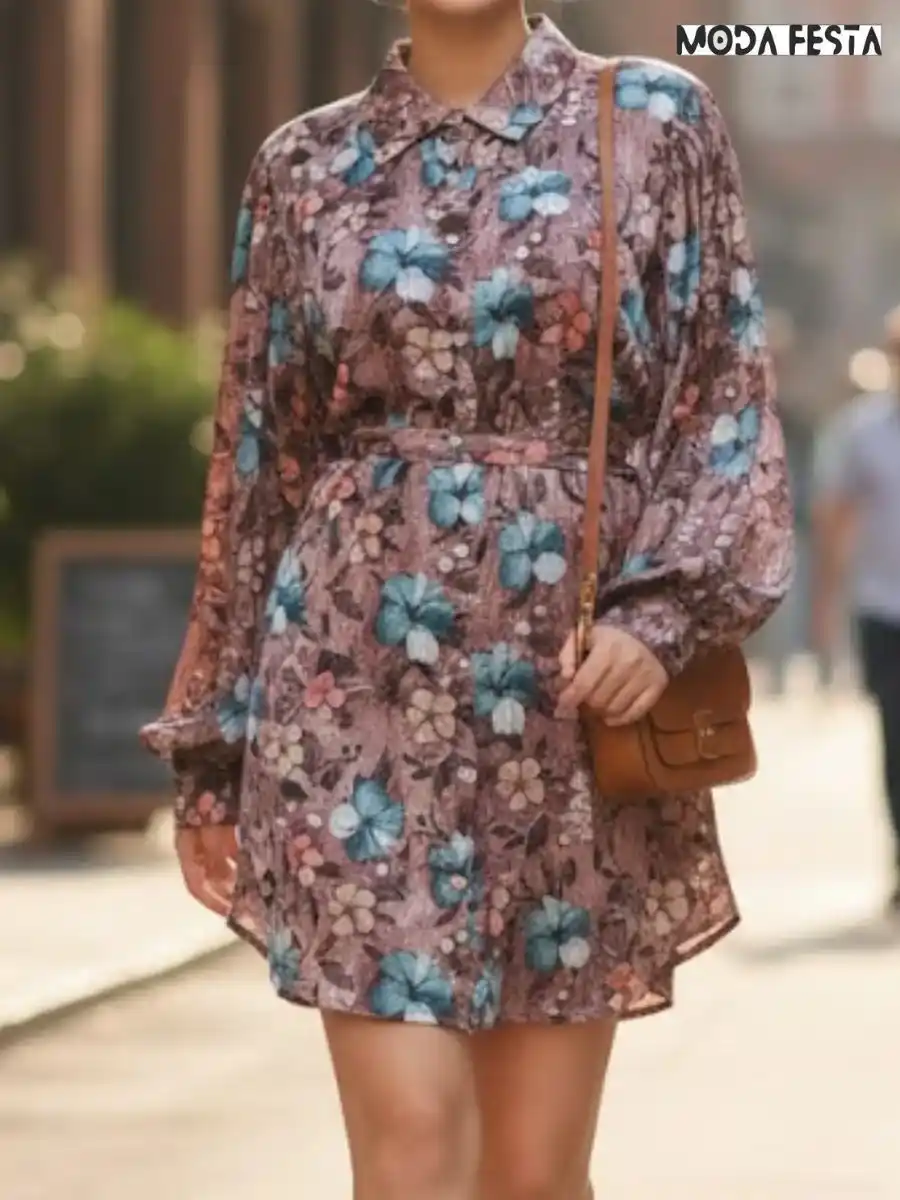 ModaFesta -flower-print-satin-shirt-peach